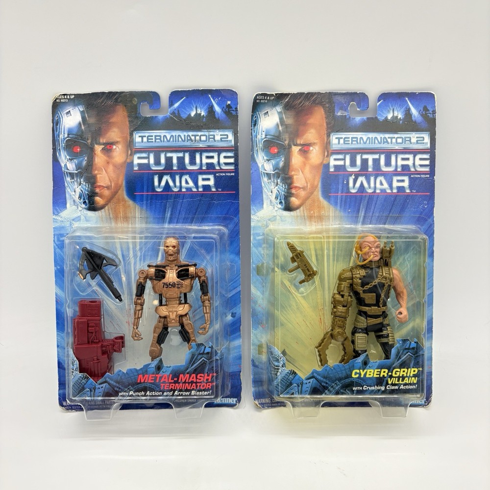 Terminator 2 Future War Cyber-Grip Villain & Metal Mash Action Figure Vtg 1996