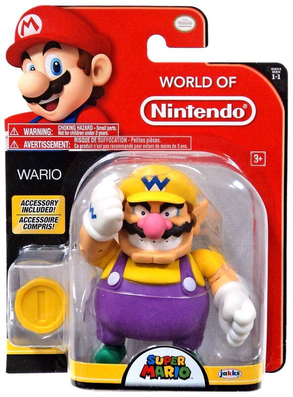 Jakks Pacific 2014 World of Nintendo Wario 4.5″ Articulated Action Figure