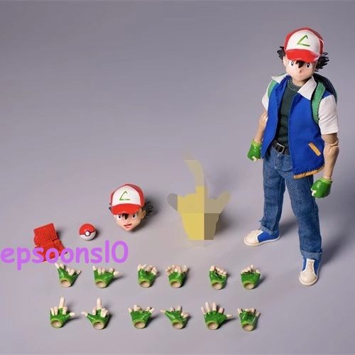 Joy Man Toys Ash Ketchum 1/12 Action Figure Model Anime 6” Toy Collection New