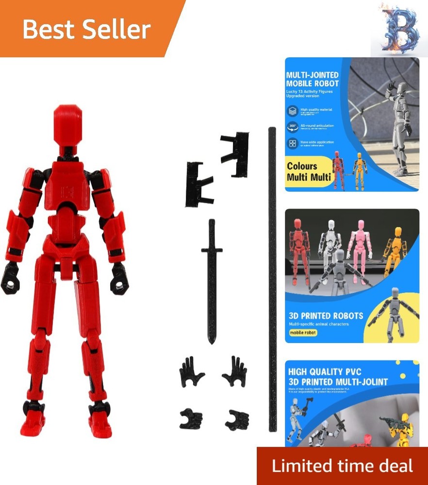 Customizable Nova Titan 13 Figure – Durable Multi-Jointed Action Toy in Red