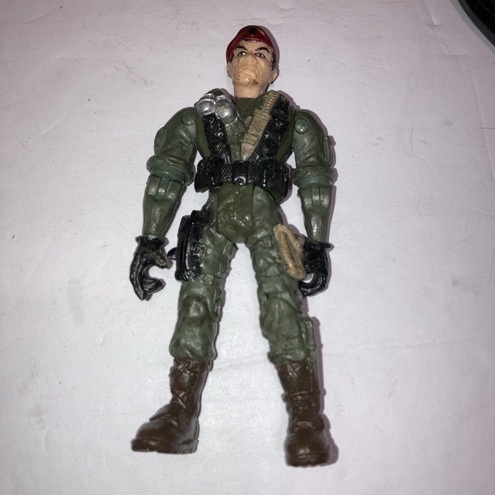 2003 Lanard The Corps Green Camo RED BERET Rick Ranger Army Action Figure 4.25″