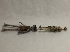 2 Star Wars Action Figures 1999 Ody Mandrell with a Pit Droid Plastic