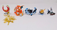 Pokemon Mini Figures Ho-Oh, Charizard, Lunala, Dragonite, Silvally, Arceus 1.5in