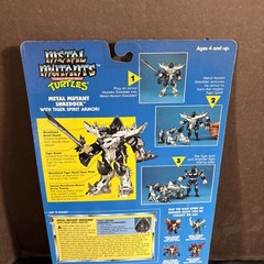 SHREDDER METAL MUTANTS ACTION FIGURE TMNT NINJA TURTLES PLAYMATES CARD NEAR COMP