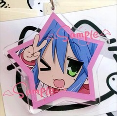 Lucky Star Konata Izumi Acrylic 5 cm Keychain Keyring Cosplay Gift Pendant Toys