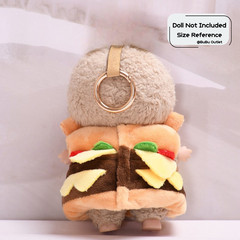 Handmade 15/17cm Labubu Clothes Size for Monster Plush Hamburger Bag Outfits