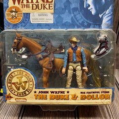 John Wayne The Duke Figure Dollor Horse in box Schylling 100 Years and Nascar