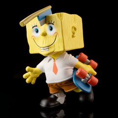SpongeBob Blockhead 9″ Vinyl Figure Toy Skateboard Skater Bob Dob Martian Toys