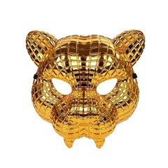 Halloween Golden Leopard Mask Adult Party Props Mask VIP Guest Costume Cosplay