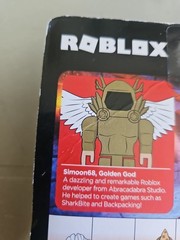 Jazwares Roblox Simoon68 Golden God 3.5 in Action Figure. Mint Figure, Good Card