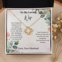 Gift for Wife Pendant Love Knot Necklace