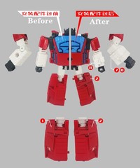 Shoulder Gun Filler Tail Spoiler Upgrade Kit For Kingdom Sideswipe Red Alert