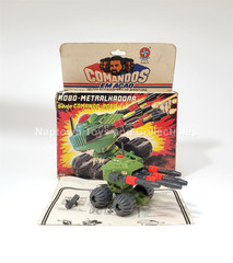 GI JOE COMANDOS EM ACAO ROBO-METRALHADORA COMPLETE w/BOX & BP’s BRAZIL ESTRELA