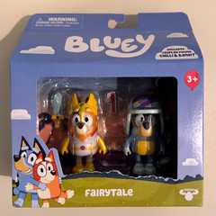 NIB Bluey Fairytale Cosplay Young Chilli & Bandit 2 pk 2 1/2″ Mini Figure Toys
