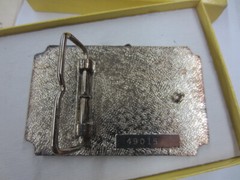 200TH AMERICAN EAGLE Belt Buckle Silver & 24kt Gold plated, .25pt Diamond Insert
