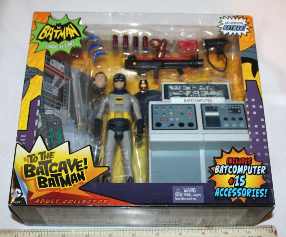 NEW Batman 1966 Classic TV Series Batcave Bruce Wayne Batcomputer set Adam West
