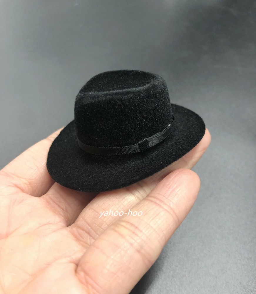 1/6 scale Black Topper Hat for 12” ACTION FIGURE Doll Accessory