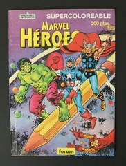 1989 MARVEL HEROES COLORING BOOK Vintage Spain SECRET WARS 10.5″ 26.5 cm
