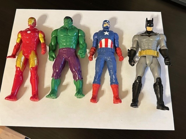 2010s Action Figure’s Mixed Brand Lot Hasbro Marvel & TM/DC Comics Lot of 4