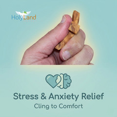 Holy Land Market Olive Wood Pocket Fidget Worry Thumb Crosses (3)