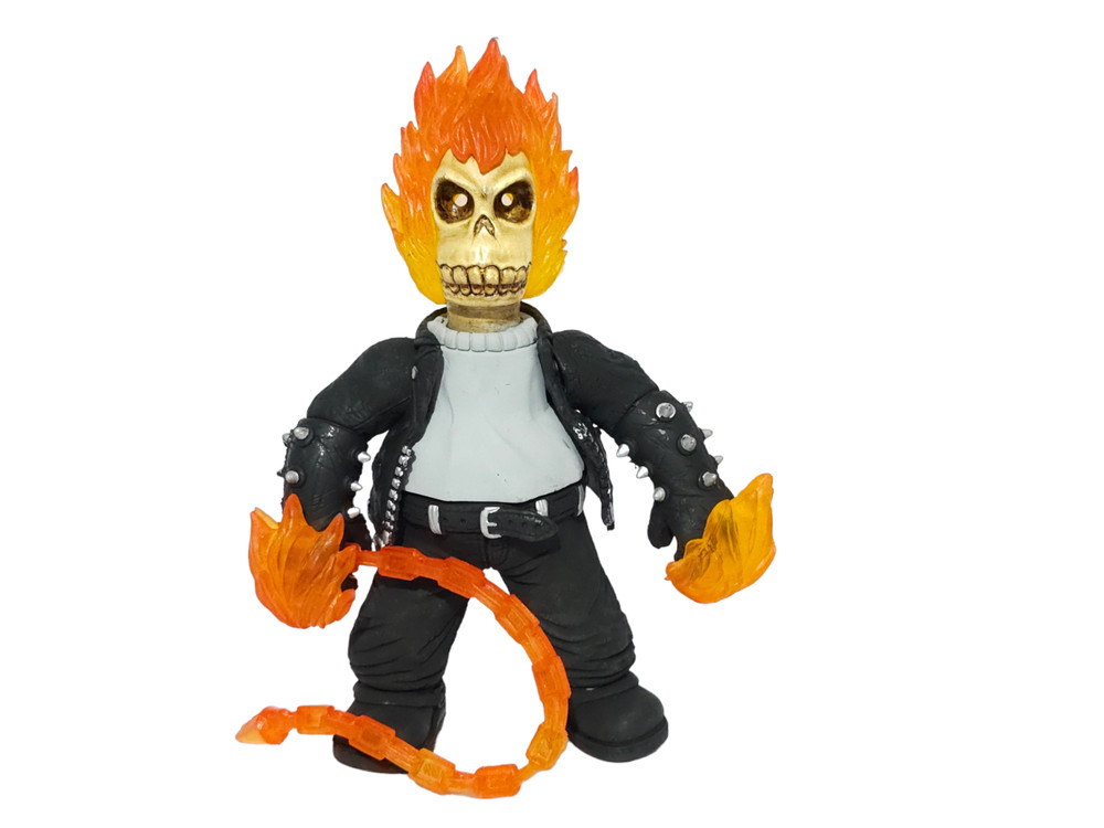 AUTHENTIC MEXICAN TOY ACTION FIGURE PARODY HOMER THE SIMPSON GHOST RIDER