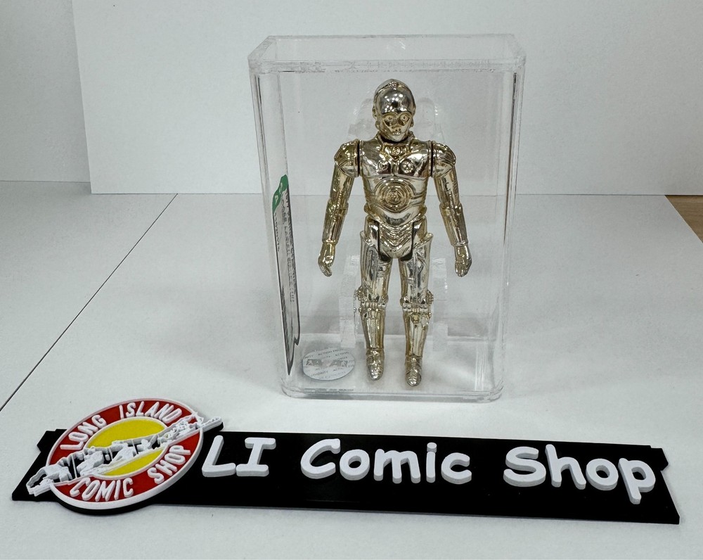 1977 Vintage Kenner Star Wars C-3PO loose HK AFA 80 VF/NM Clean & Bright Gold