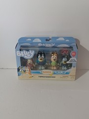 Bluey Family Beach Day 4 Figures Pack Bingo, Mum, Dad and Bluey Open Box