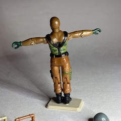 Vintage GI Joe Roadblock v1 Action Figure 1984 TIGHT NO CRACKS & Accessories
