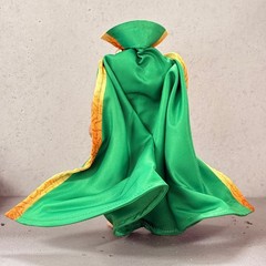 SU-MF-RAS: Custom wired green fabric cape for McFarlane Ra’s Al Ghul Figure
