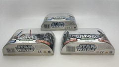 2004 Star Wars Galactic Heroes Lot: 3 Two-Packs – Boba Fett, Vader, Yoda +