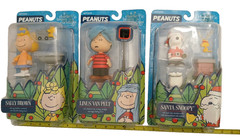 Peanuts A Charlie Brown Christmas Forever Fun Lot of 3 Action Figures NEW 2003