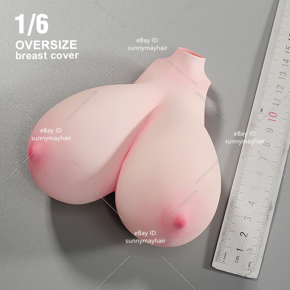 1:6 Female Bust Cover Pale Super Large Breast Model For 12” PH TBL Figure Body