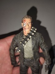 MOVIE MANIACS Vintage T2 T-800 T-1000 Action Figure Modern Black Endoskeleton