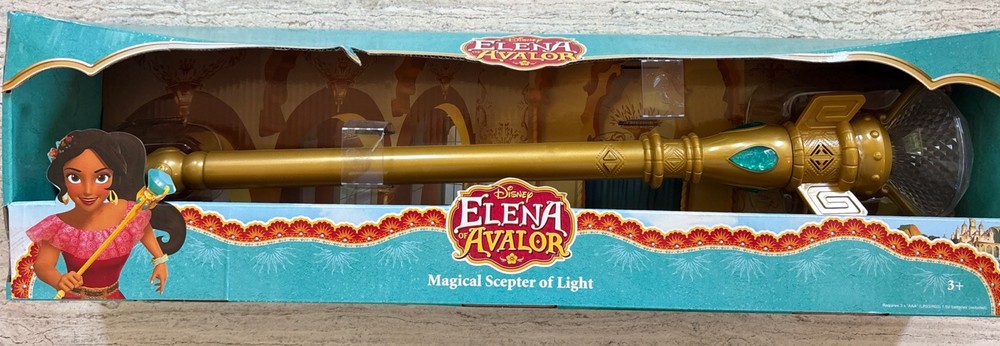 Disney Elena of Avalor MAGICAL SCEPTER OF LIGHT Power Wand Lights & Sounds NEW