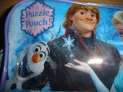 NEW Disney Frozen 48 pc puzzle inside pencil pouch school 9″ x 10″
