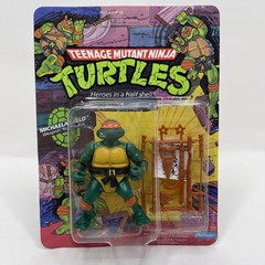 TMNT Michaelangelo Soft Head 1988 Playmates MOC 10 Back Unpunched Fan Club Flyer