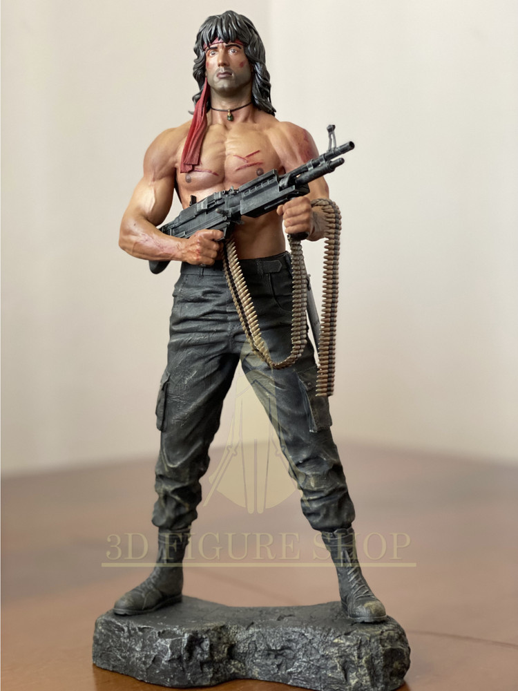 Rambo/3d Figure 25cm Professional Hand Painted