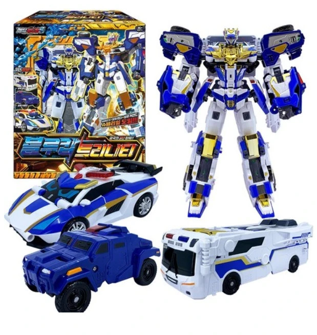 Metal Cardbot S Season 2 Blue Cop Trinity Transformer Robot Car Toy 2024 NEW