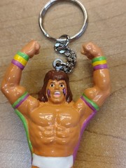 1990 Applause Ultimate Warrior Wrestling Figure Keychain New Deadstock WWF