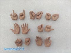 US 7 Pairs 1/6 Hands Shape Model For 12″ Male Worldbox Action Figure Body Toys