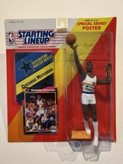💥🏀 1992 DIKEMBE MUTOMBO Starting Lineup, Denver Nuggets, Card & Poster 🏀💥