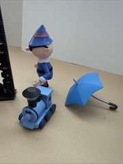 Memory Lane Rudolph Red Nosed Reindeer Boy Elf + Misfit Train Engine + Umbrella