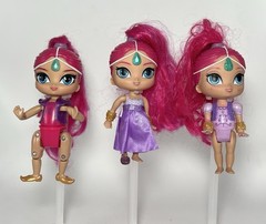 Shimmer And Shine Mattel Shimmer Genie Dolls Pink Hair Lot of 3