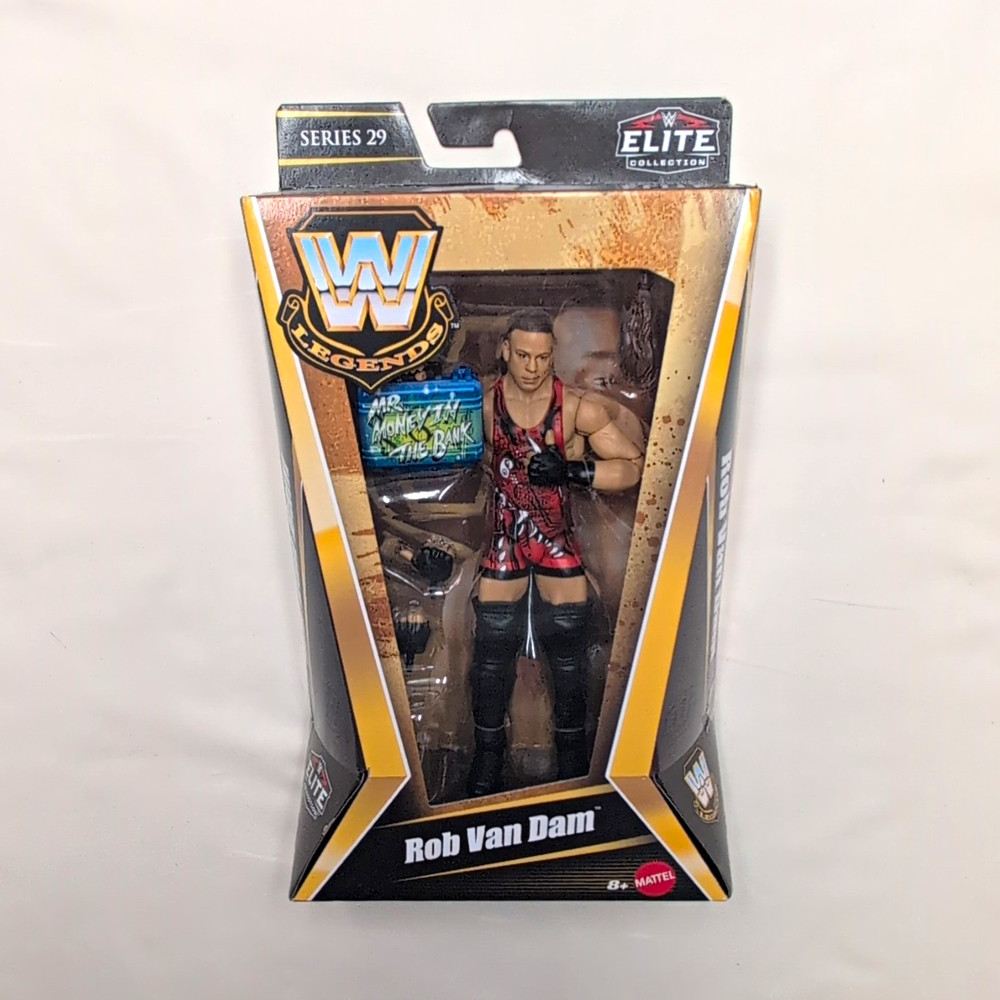 Mattel WWE Legends Elite Series 29 Rob Van Dam Action Figure Boxed + Extras