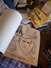MINT! 1974 The Six Million Dollar Man Coloring Book Uncolored And Pristine