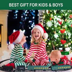 Electric Train Sets for Boys Girls Metal Alloy Christmas Trains Toys Steam Locom