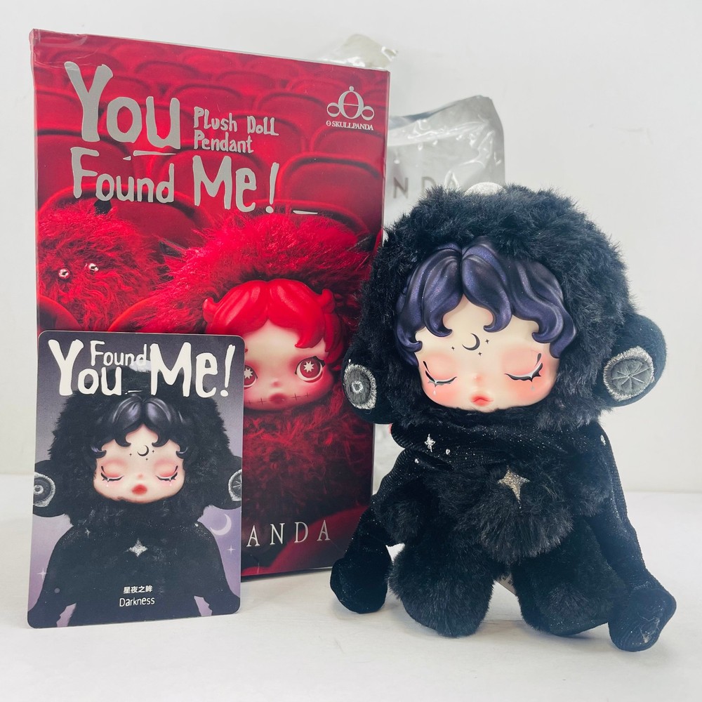 POP MART x Skullpanda You Found Me Series Plush Doll Pendant Figure – Darkness