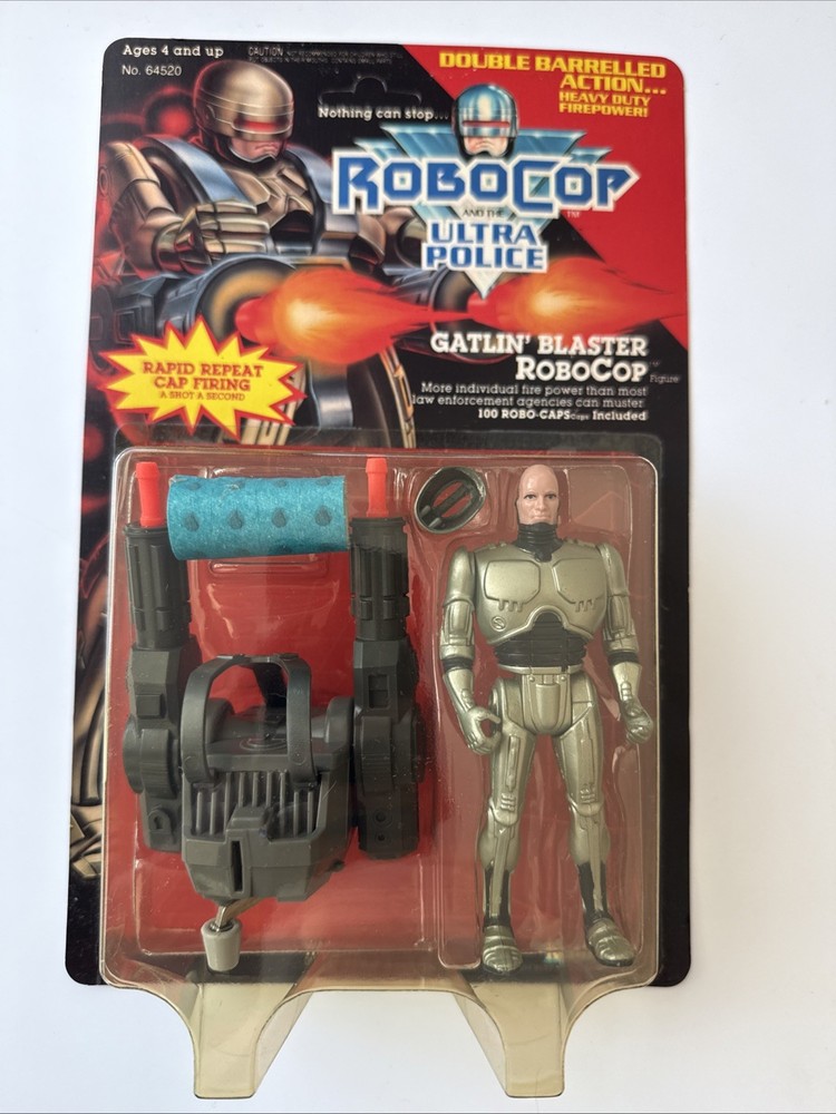 BEAUTIFUL! NEW SEALED RoboCop Ultra Police 1989 Gatlin’ Blaster Kenner UNPUNCHED
