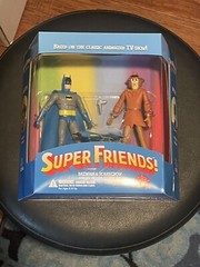 SUPER FRIENDS TV SHOW BATMAN & SCARECROW ACTION FIGURE SET DC DIRECT NEW MIB NOS