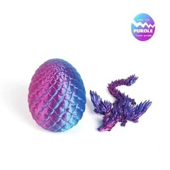 3D Printed Dragon Crystal Fully Articulated Dragon Fidget Toys Home Office Decor